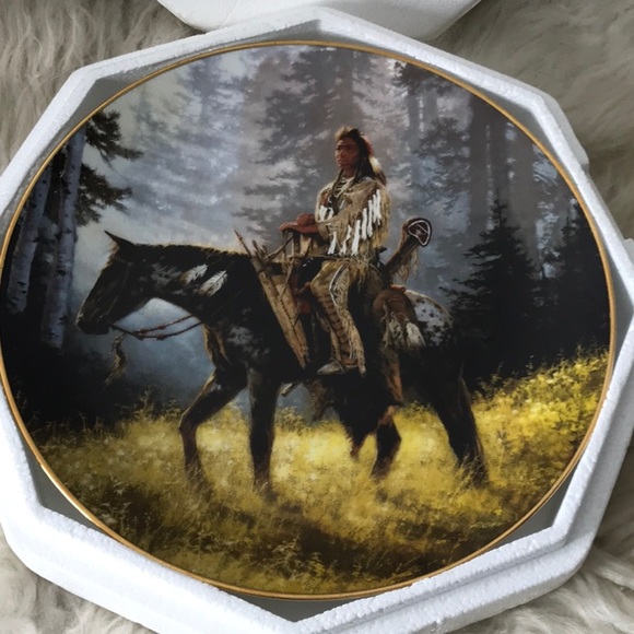 NEW 1992 The Hamilton Collection Mystic Warrior Peace Maker plate numbered mint - Picture 2 of 7